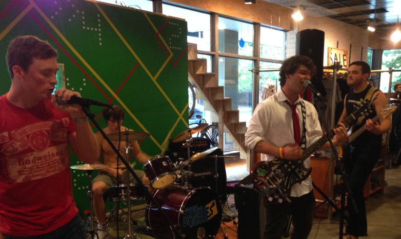 Local band plays at Urban Outfitters for Mystical Freak Out!