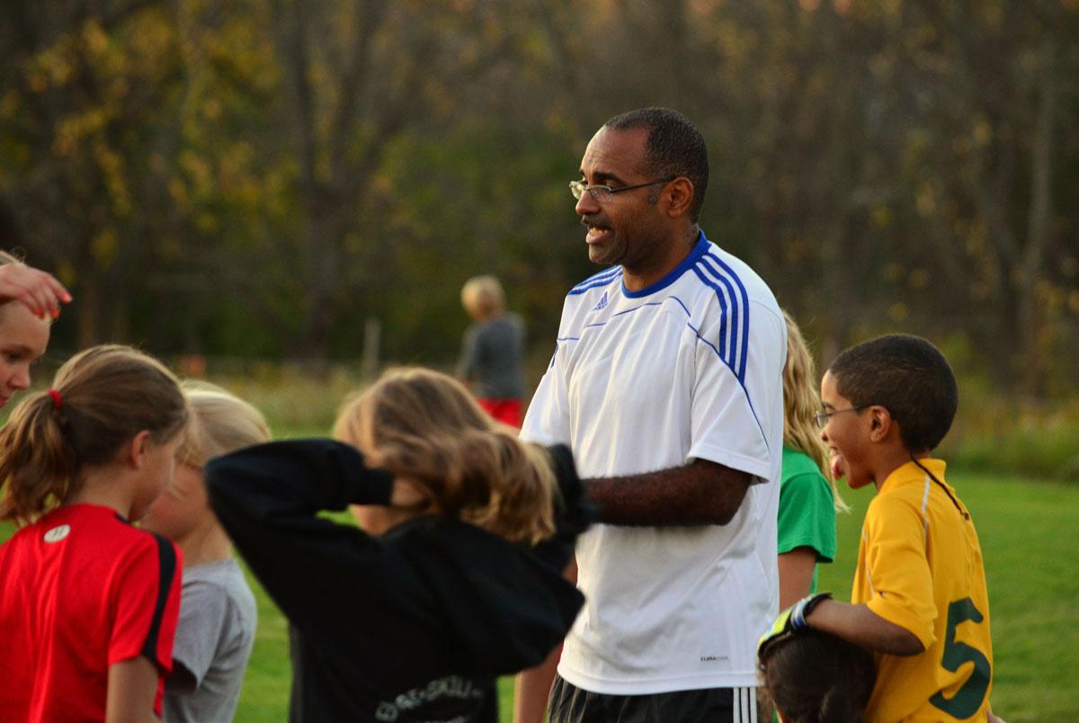 Chris Thomas is the coach of four youth soccer teams in the Ithaca area