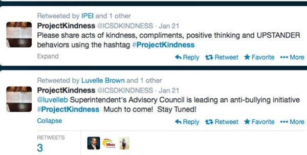 Tweets using #ProjectKindness