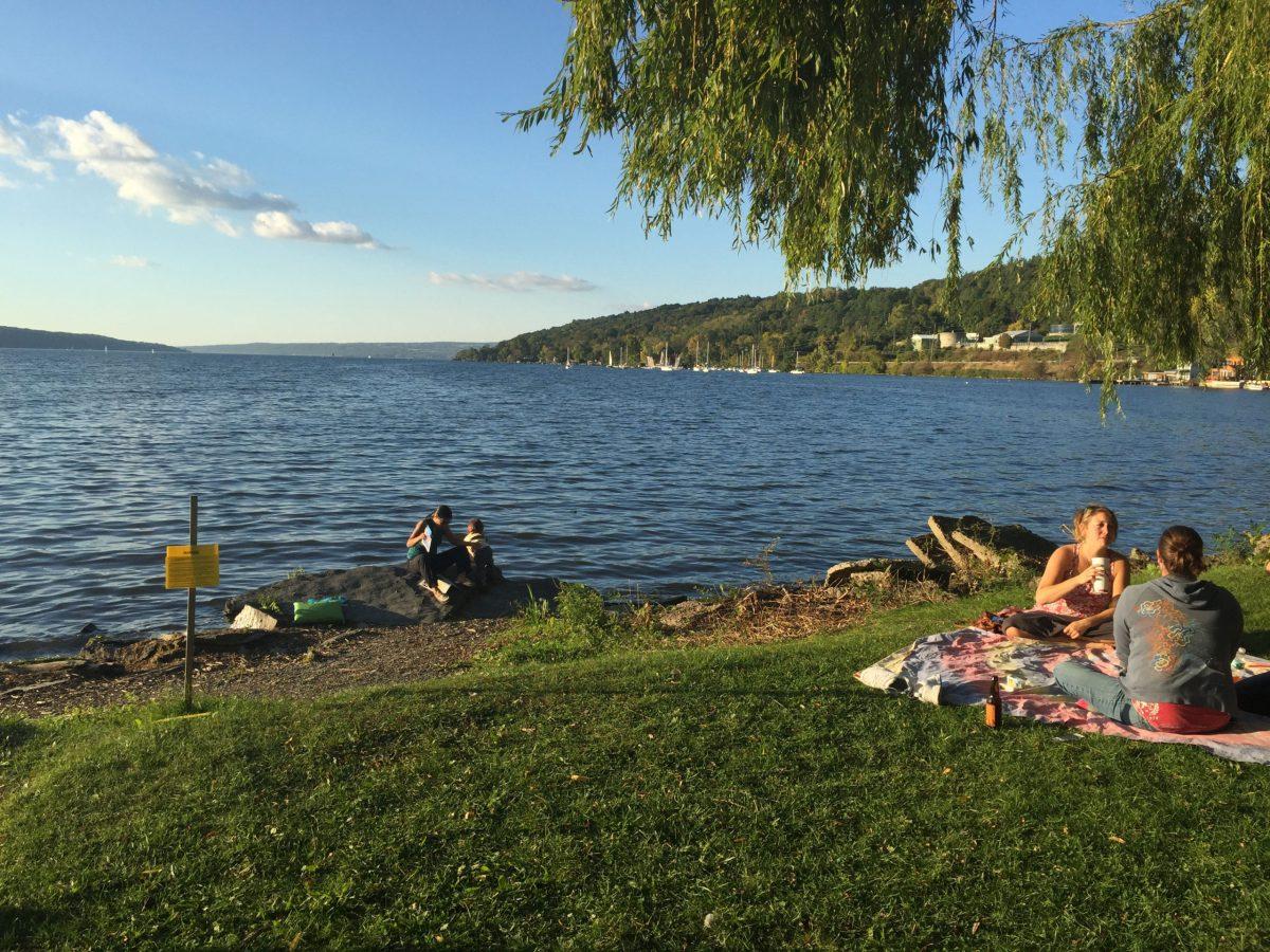 Ithaca residents flocked to Stewart Park to enjoy the last bit of sunny weather.