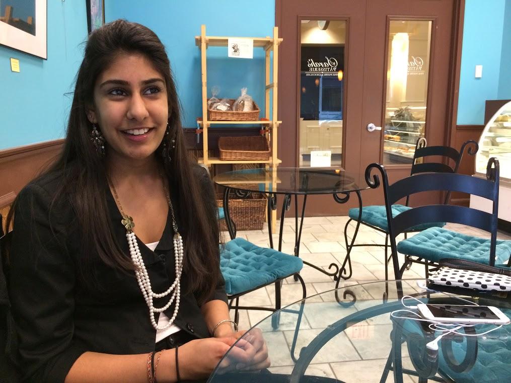 Cornell student Samantha Prashad discusses her motivation in displaying her art at the exhibition and the meaning behind her piece.