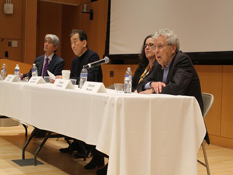 Panelists debate the future of nuclear energy on March 11 at Klarman Auditorium at Cornell University. Photo by Kayla Dwyer