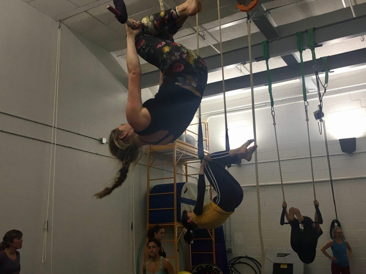 Students in the Intro to Aerial Class.