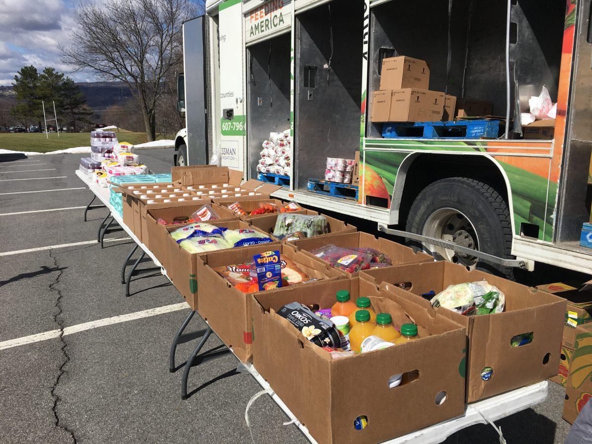 The Food Bank of the Southern Tier visits the Ithaca College Campus.