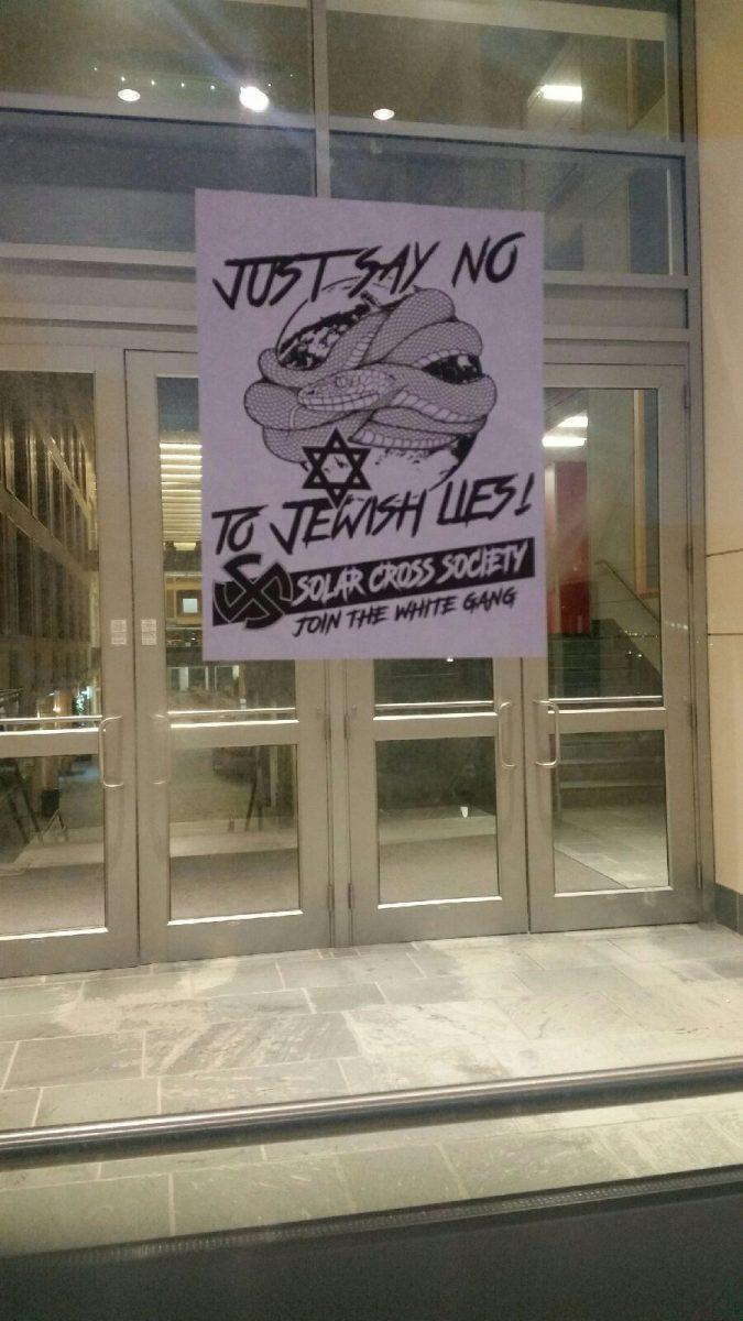 One of the Anti-Semitic posters hung around Cornells campus
