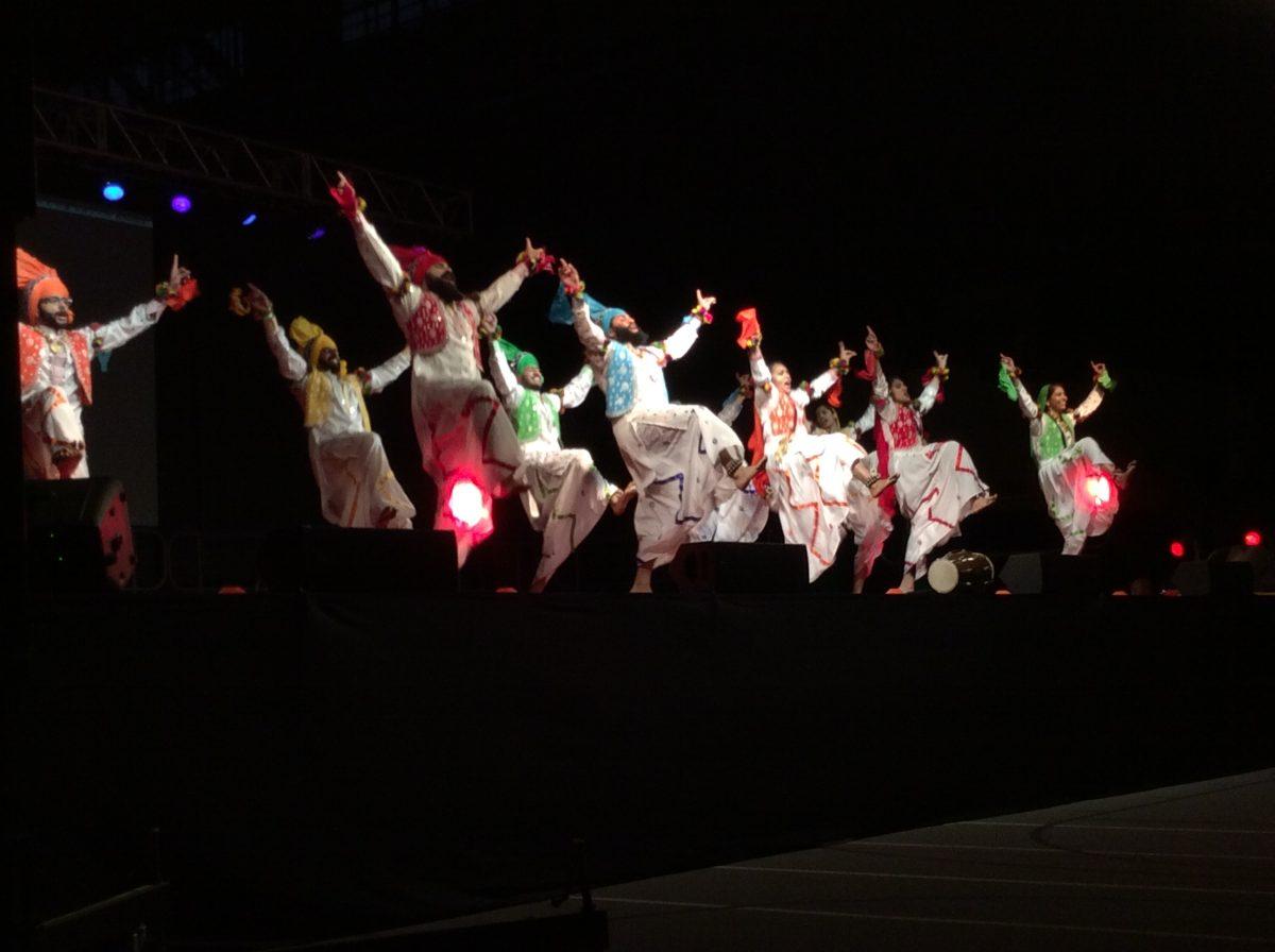 Dancers from the team, “Bhangra Theory.”