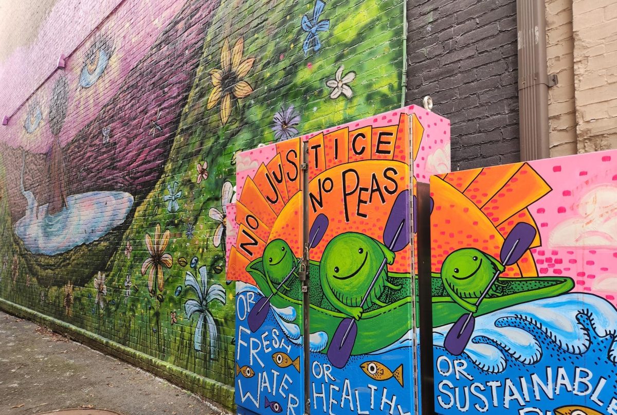 Some of the murals around Ithaca are sponsored by the IGND. Art by Samarra Khaja. (Lucretius Rutkowski/Ithaca Week)