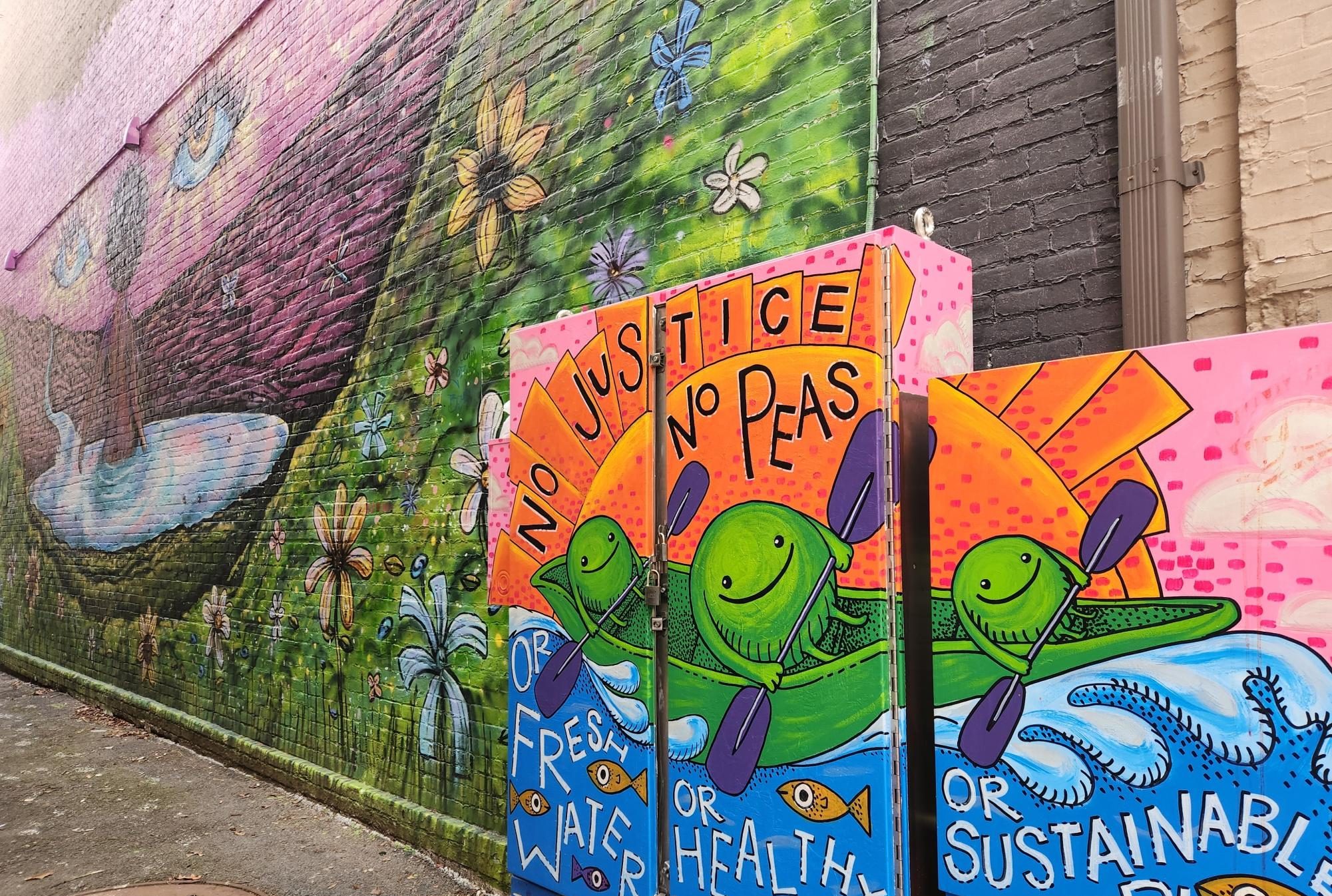 Some of the murals around Ithaca are sponsored by the IGND. Art by Samarra Khaja. (Lucretius Rutkowski/Ithaca Week)