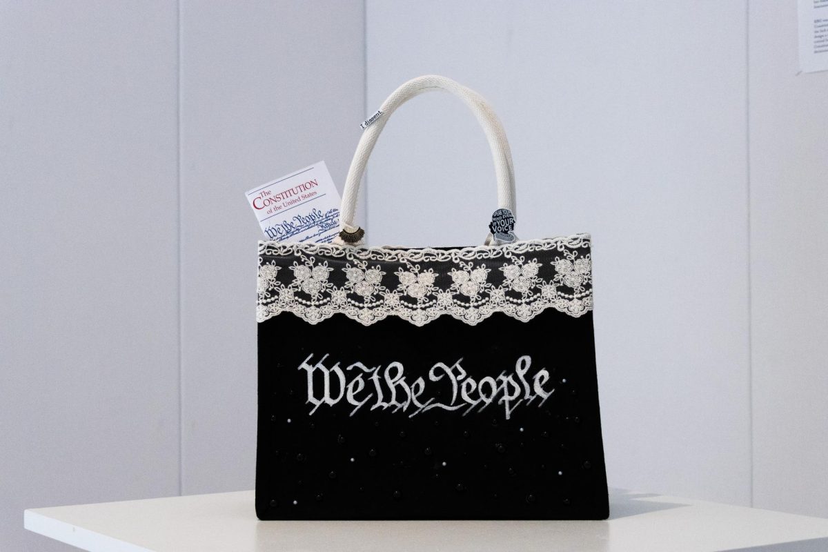 Members of the Cornell University Sustainable Fashion 4-H Club designed a handbag to honor Ruth Bader Ginsburg's.